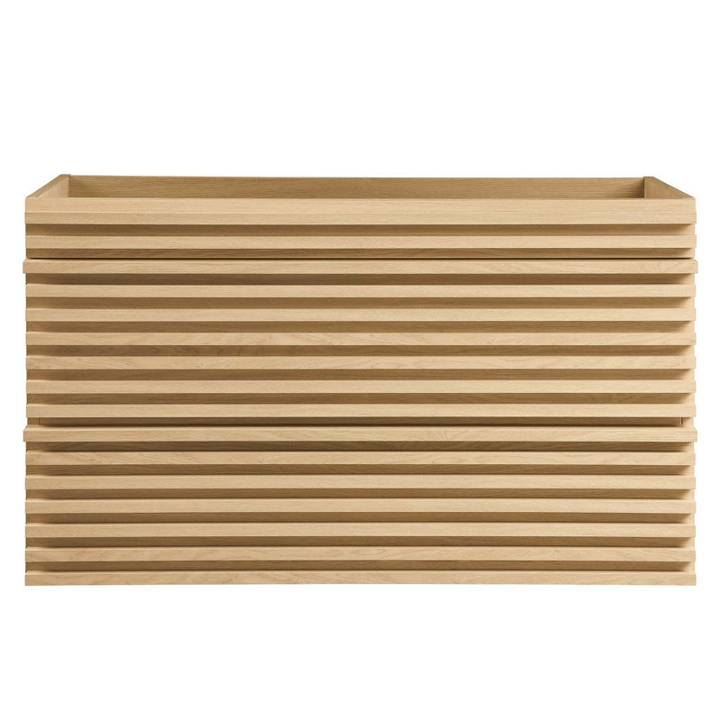 Modway Render 36" Wall Mounted Single Bathroom Vanity Base Only, Oak