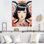 Midcenty Woman Div Portrait - Pop Art, art mural