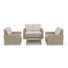 Henri Outdoor Patio Loveseat Conversation Set With Sunbrella Cushions
