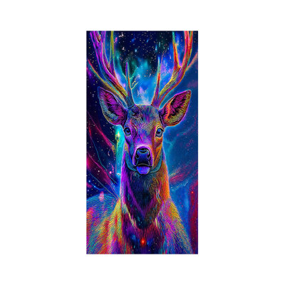 Fluorescent Christmas Door Cover Santa And Tree Printed Holiday Decoration Festive Banners For Indoor Outdoor Christmas Party Home Decor