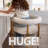 24" Beige Boucle Counter Stool with Arm
