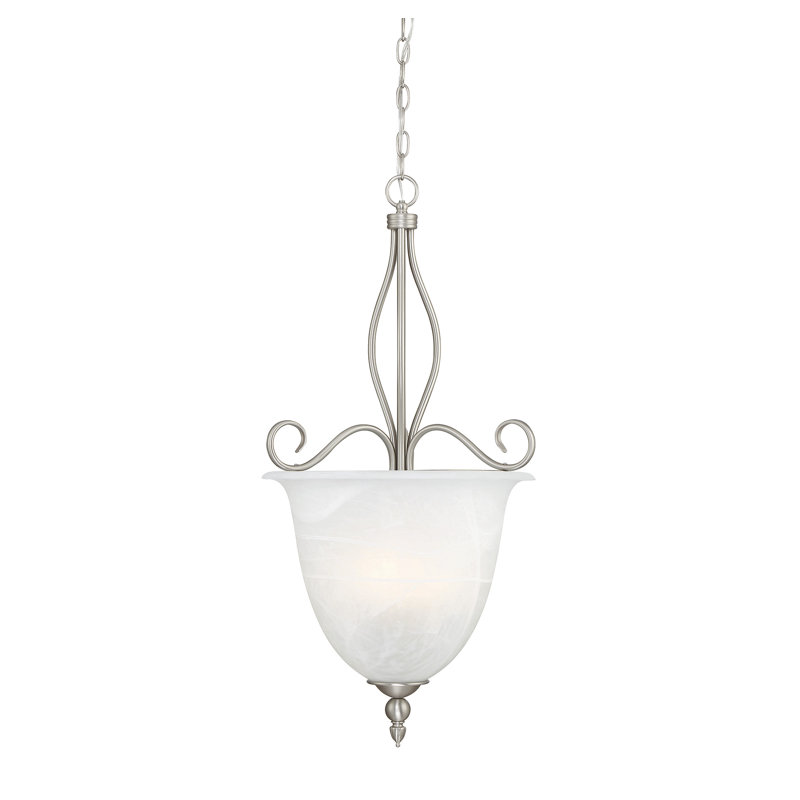 Hibbitts - Light Pewter Unique/Statement Pendant, 33" H x 17.5" W
