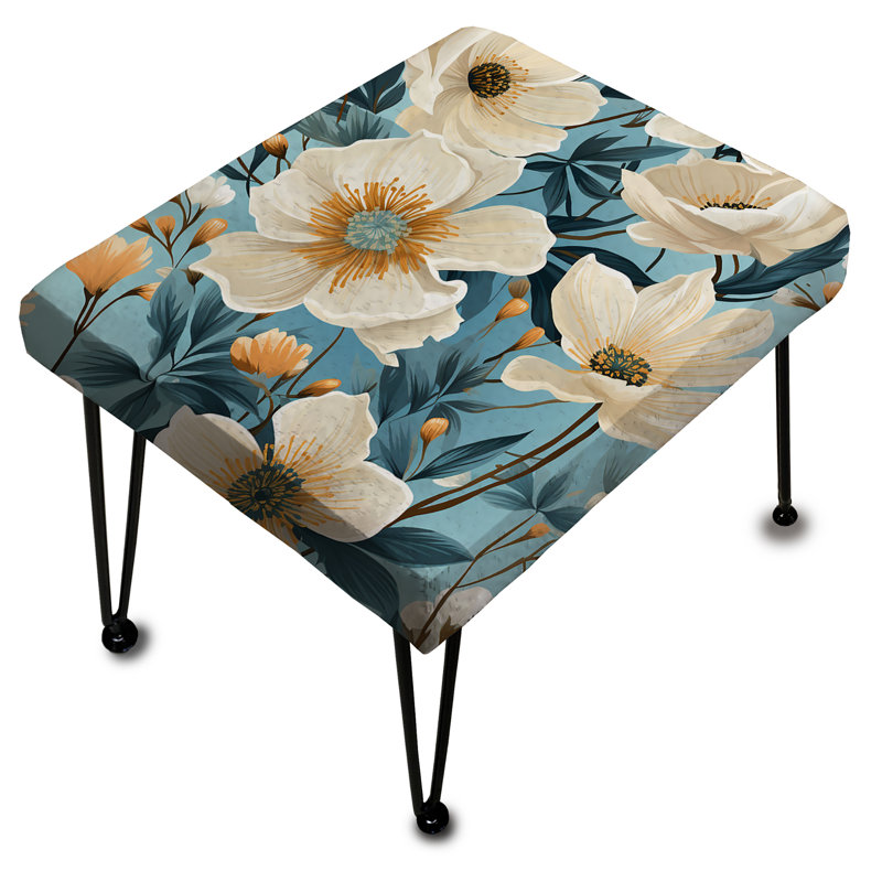 Motif floral de fleurs bleues