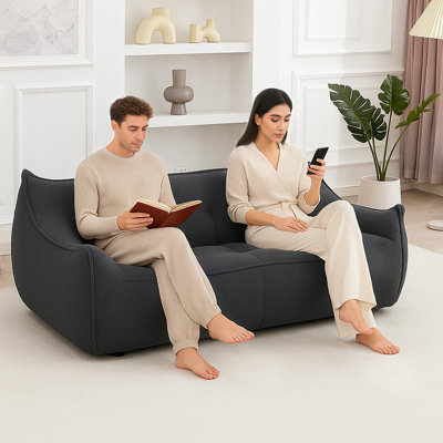 Wide Bean Bag Chair for Adults, Loveseat for Living Room by Trule