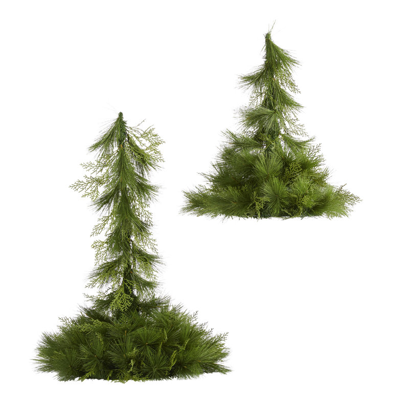 Ensemble de 2 décorations d'arbre de Noël artificiel