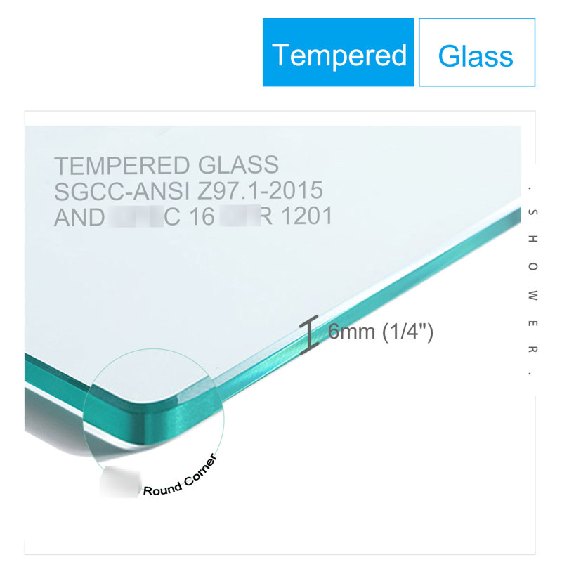 Universal Pivot 1/4" Tempered Glass Shower Door - 1 3/8" Adjustable, 36000 Times Checked Open/close Function, Smooth Pivot, Leak, , Aluminium Alloy With Tested, Working,