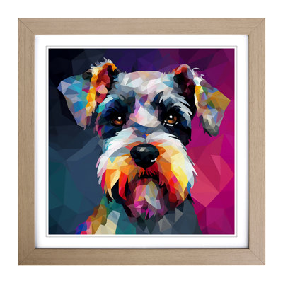Schnauzer Abstract No.3 - Framed Print