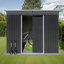 Pavillon de jardin permanent en métal L 8 pi. D Boîte à outils en métal