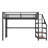 Space-saving Twin Xl Loft Beds With Storage And Led Lights, Modern Metal Frame