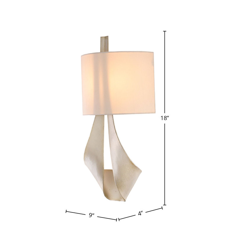 Barrymore 2 LT Pearl Silver Wall Sconce Kalco