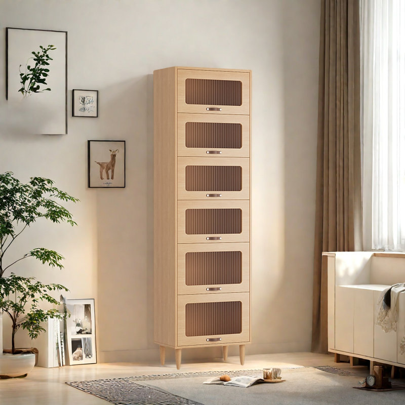 Rabehi, (6 tablettes) H 81,8 po x l 23,6 po x P 13,7 po, Brun