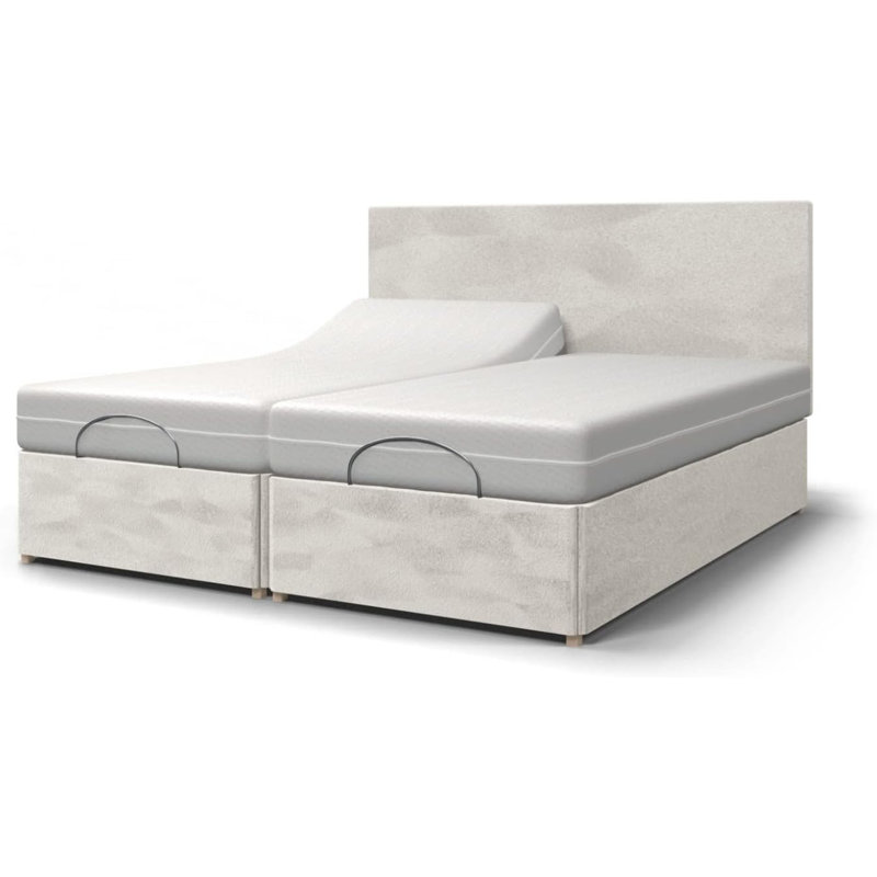 Majestic Electric Adjustable Bed with Memory Foam Mattress - Choice of Sizes & Colours, Super King (6'), Ivory