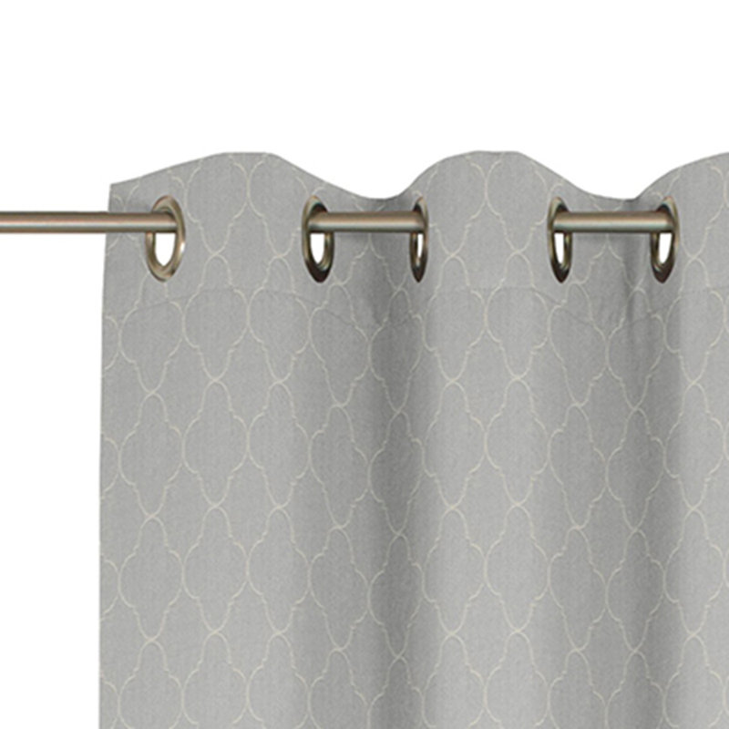 Uppingham Eyelet Opaque Curtain, 145 W x 225 D cm, Light Grey