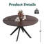 Élégante table de salle à manger ronde, en bois d'ingénierie, de conception moderne pour la cuisine