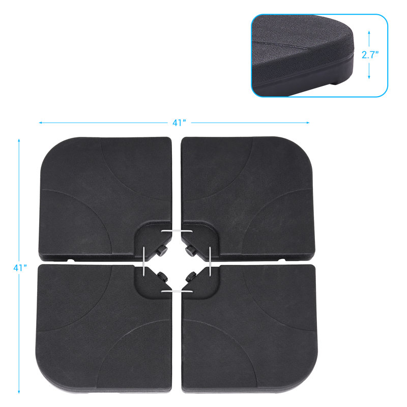 Base de parasol autoportante en plastique