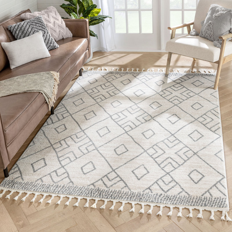 Serenity Moroccan Synthetic Area Rug, Rectangle 120cm x 160cm