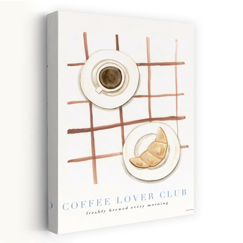 Coffee Lover Club - Nappe à carreaux moderne et moderne, H 60 po x l 40 po