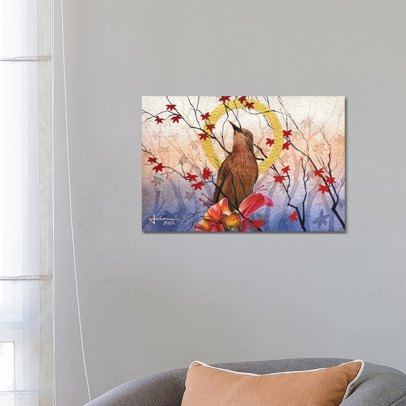 Chestnut Tailed Starling by Liam Kumawat - Wrapped Canvas Gallery-Wrapped Canvas Giclée, 66.04 cm H x 45.72 cm W x 3.175 cm D
