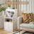 Tall Nightstand With Charging Station And LED Lighting, 2 Drawers-1366355710