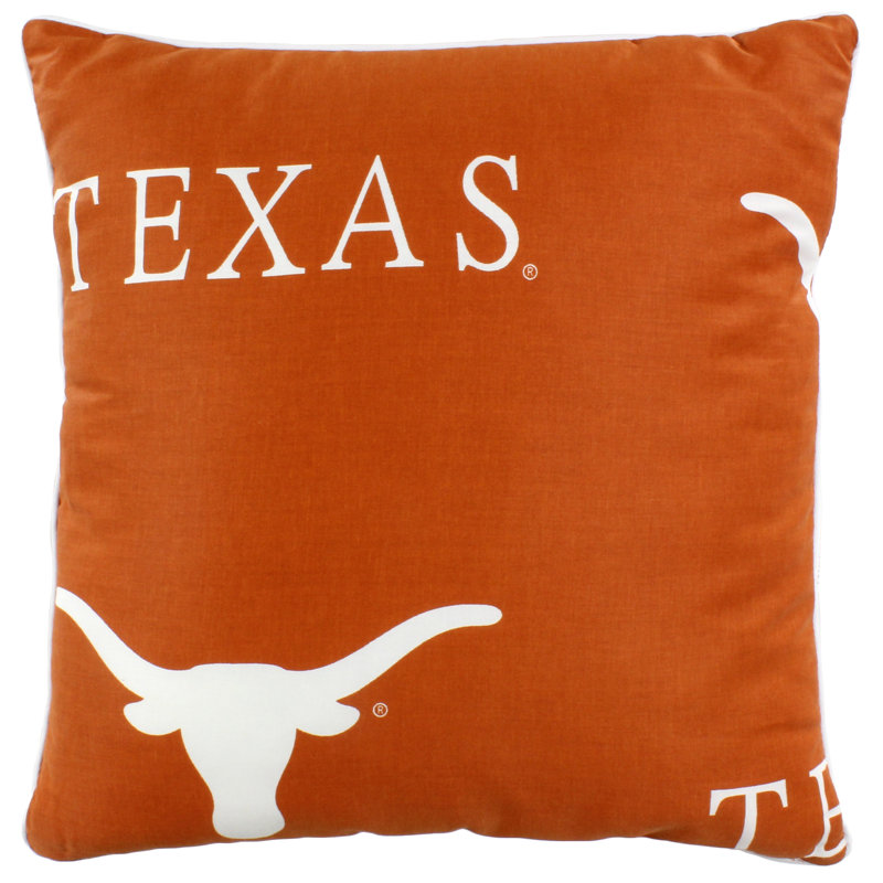 NCAA Square Pillow Cover & Insert, Texas
