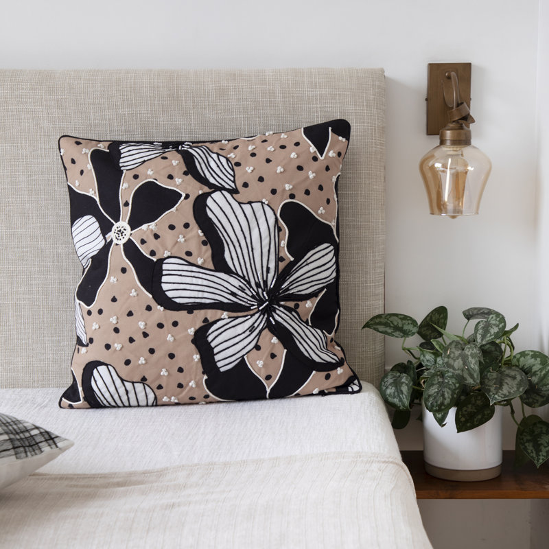 Housse de coussin texturée en polyester, Housse de coussin seulement - sans coussin