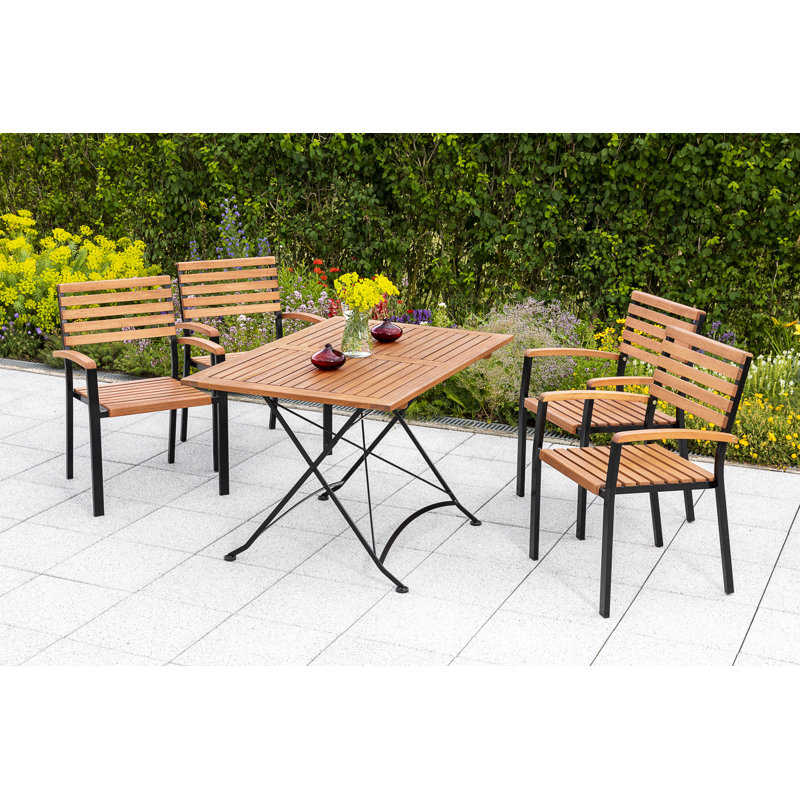Aanisha 4 - Person Patio Dining Set with Rectangular Table
