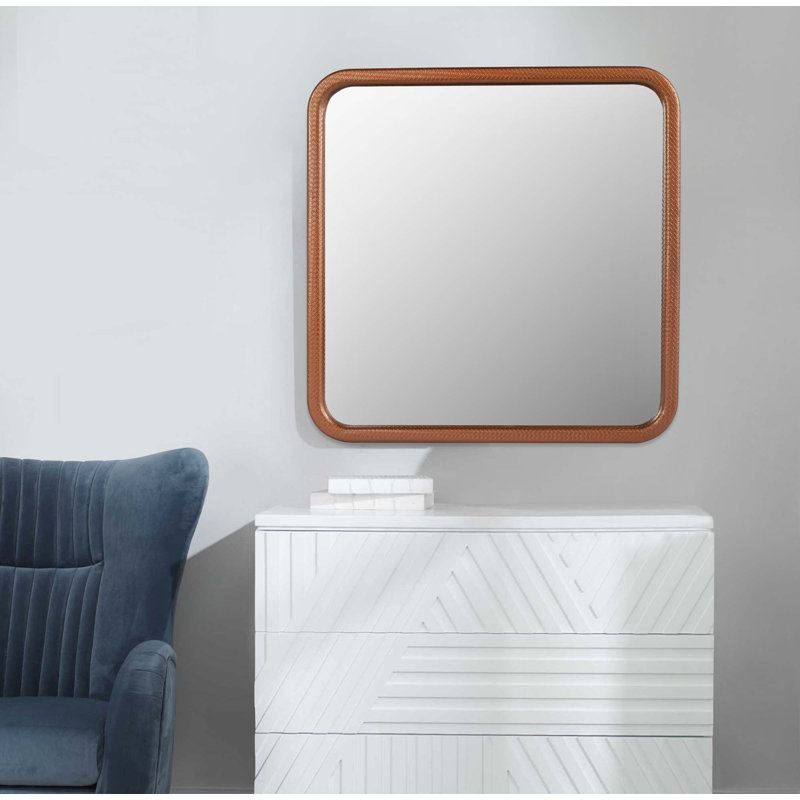 Laconia Square Wall Mirror, Champagne