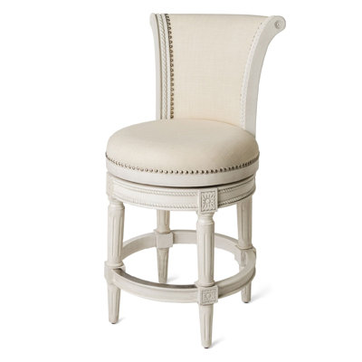 Maven Lane Pullman Stool with Fabric Upholstery