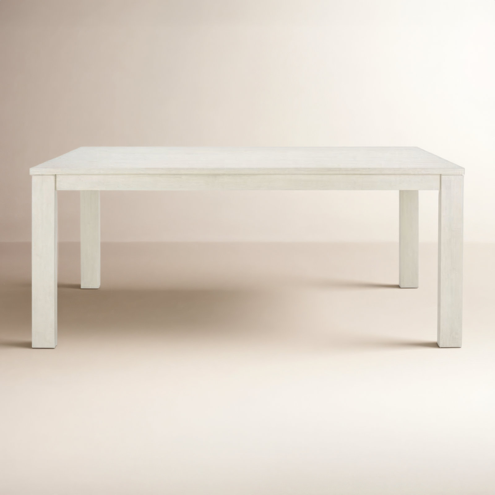 Trudie Dining Table, 30"H x 70"L x 40"W, White Wash