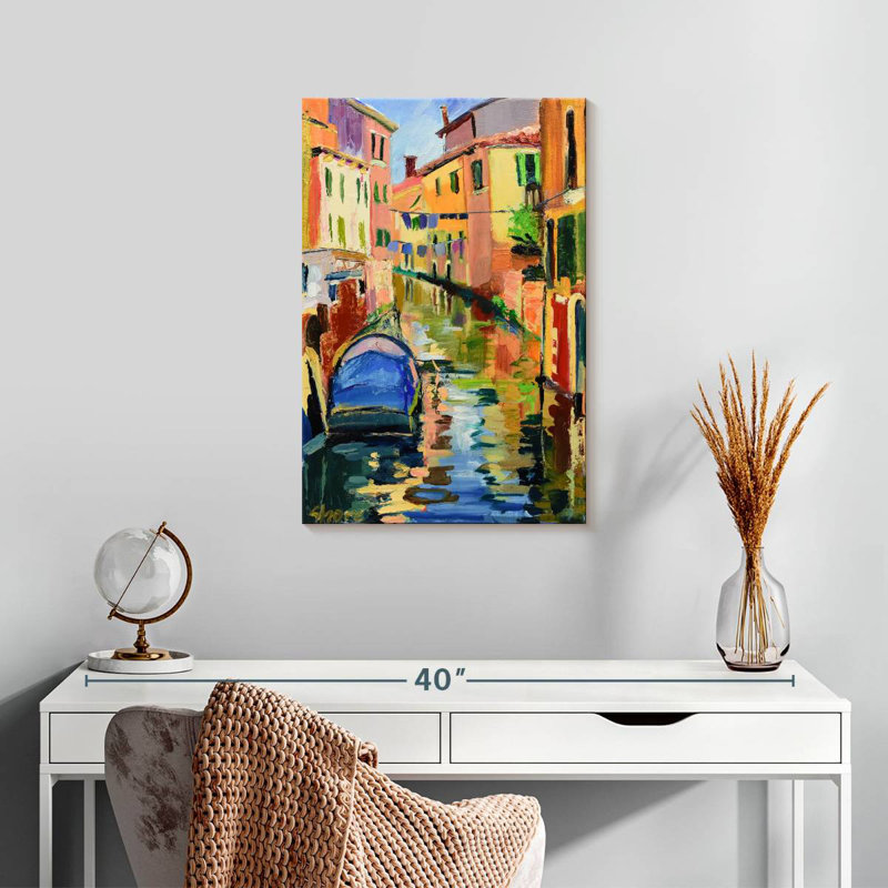 Aime Venetian Canal Scene, 24" H x 16" W
