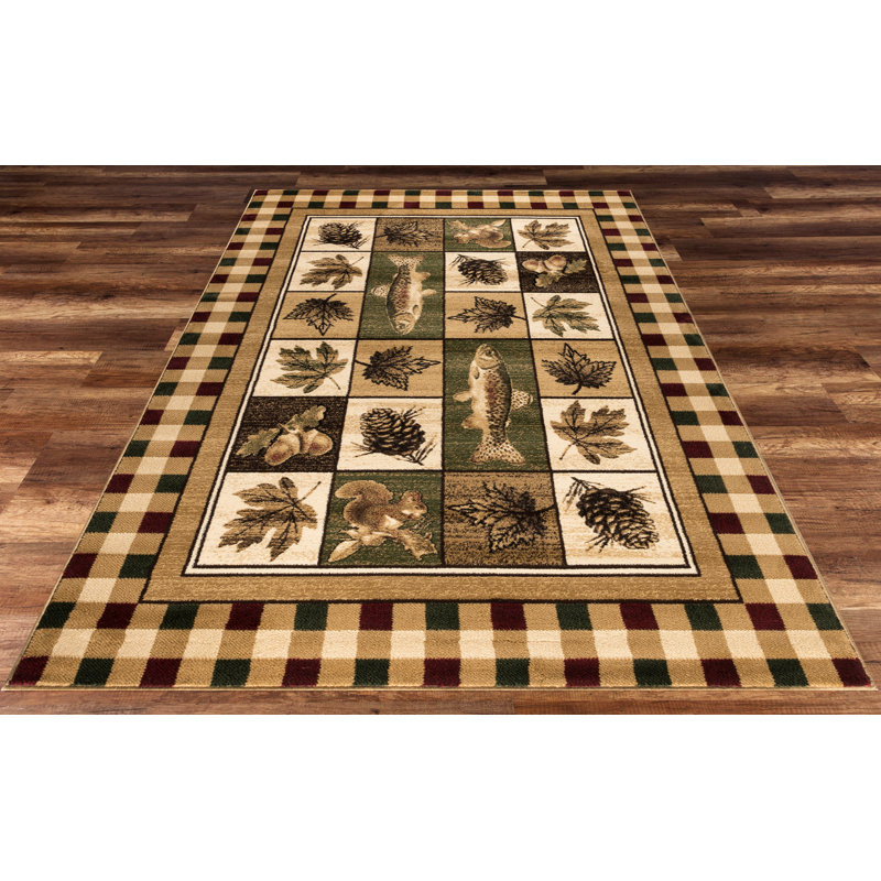 Aubin Animal Print Indoor Rug, Rectangle 5'3" x 7'6"
