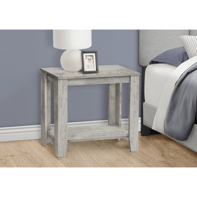 Table de chevet élégante, table de chevet, table d'appoint transitionnelle, table de bout avec tablette de rangement ouverte