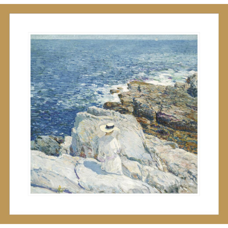 «The South Ledges Appledore» par Childe Hassam - impression giclée encadrée, H 23,5 po x l 24,35 po