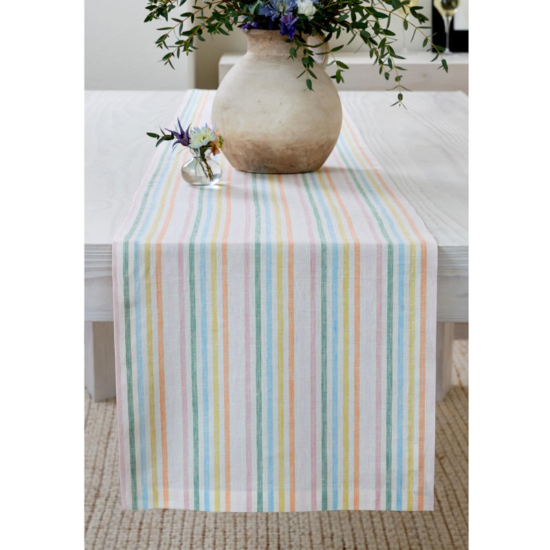 Julia - 100% Pure Linen Table Runner, 60" x 14"