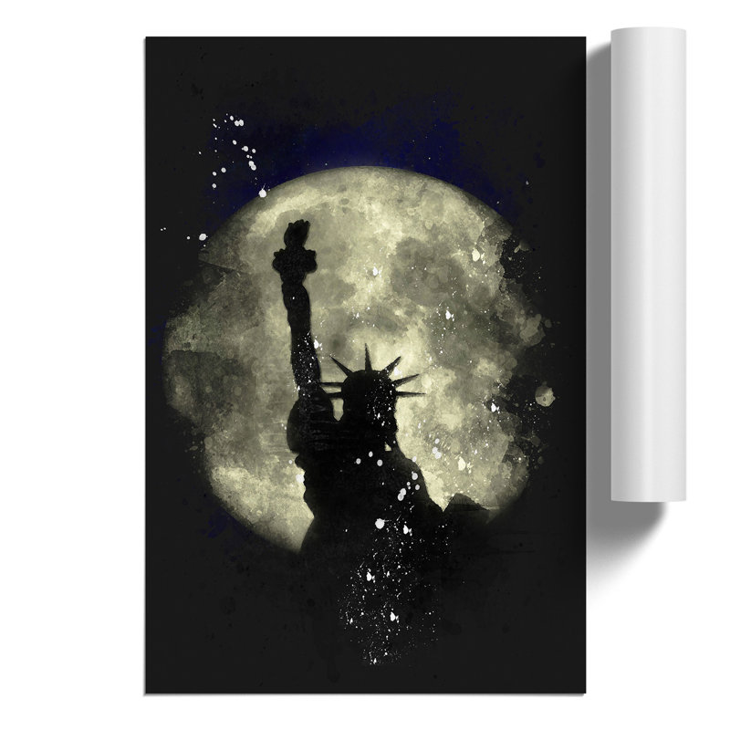 The Statue of Liberty Paint Splash - Frameless Print, 42cm H x 30cm W x 0.1cm D