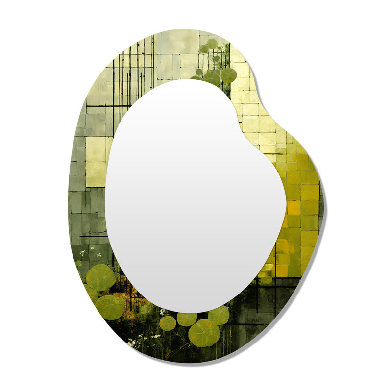 Plantes vertes respectueuses de l'environnement Symphony II - Botanicals Unique Shape Unique Mirror, Green