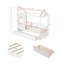Lit simple style maison, blanc