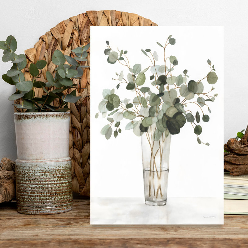 «Gorgeous Greens I Contemporary Delicate Elegant Spring Summer», art mural, H 18 po x l 12 po