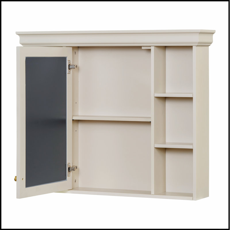 Armoire de rangement murale avec miroir, 6 tablettes pour une salle de bain moderne organisée et élégante, conception durable et écologique