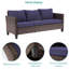 Canapé de patio 6 pièces avec foyer carré et chaises berçantes pivotantes-108198431-108198434