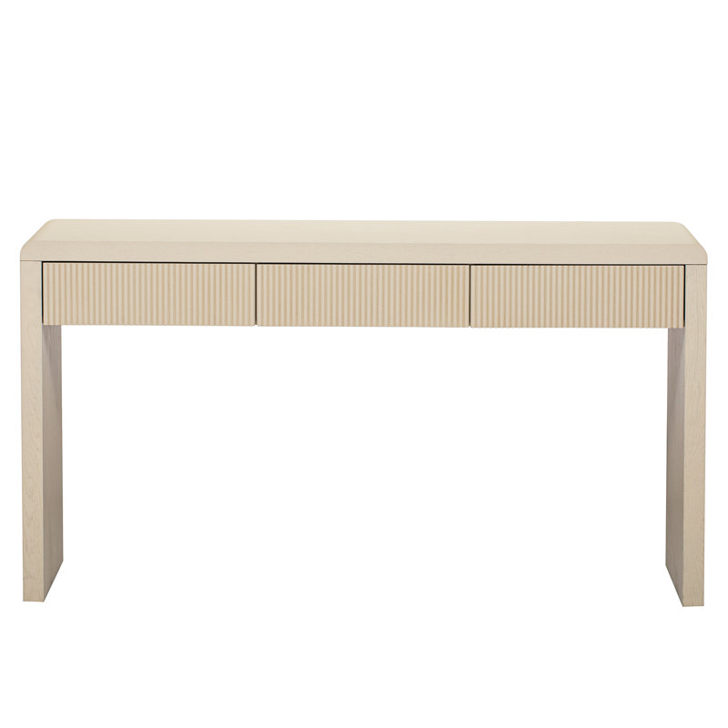 Console rustique abricot avec tiroir cannelé et placage de frêne, à porter, charge de table de 220 lb, table de couloir à 25 brassées, placage de bois massif, convient au décor côtier, capacité, capacité