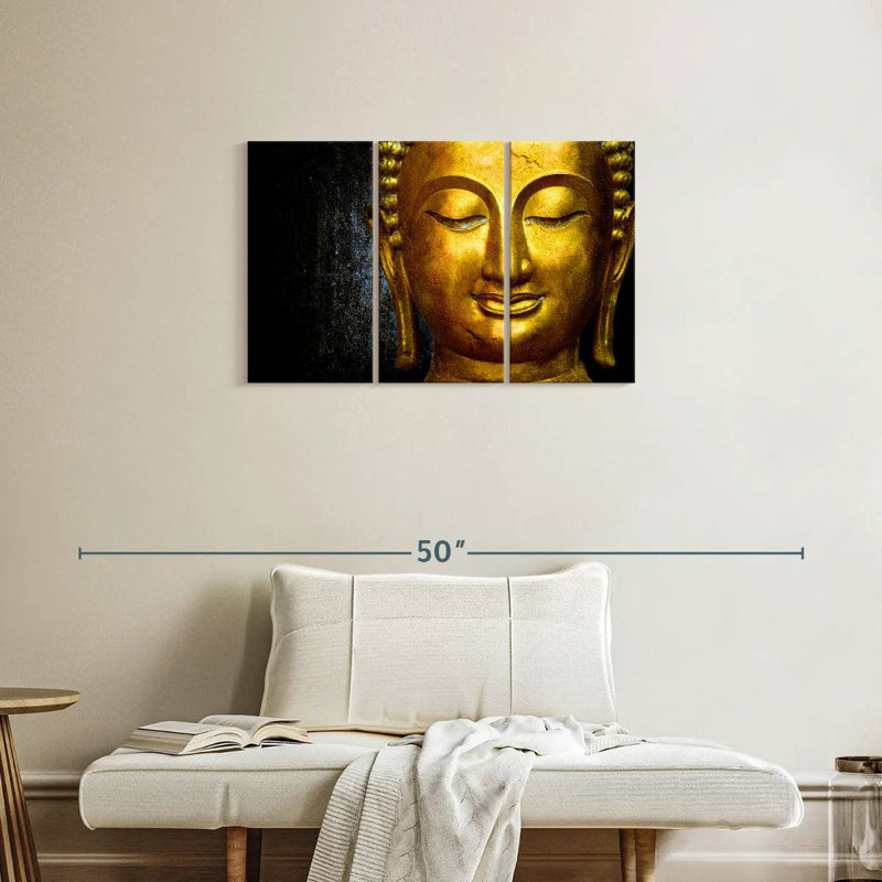 Adella Golden Buddha Statue, 20" H x 33" W