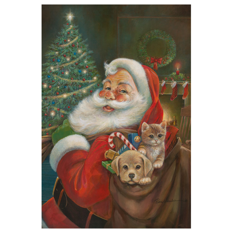 Santa Claus by Ruane Manning - Wrapped Canvas Painting, 152.5 cm H x 101.5 cm W