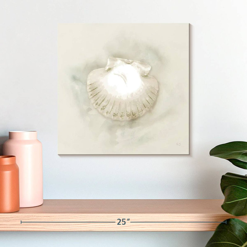 Aletra sable doux et coquille II, H 16 po x l 16 po