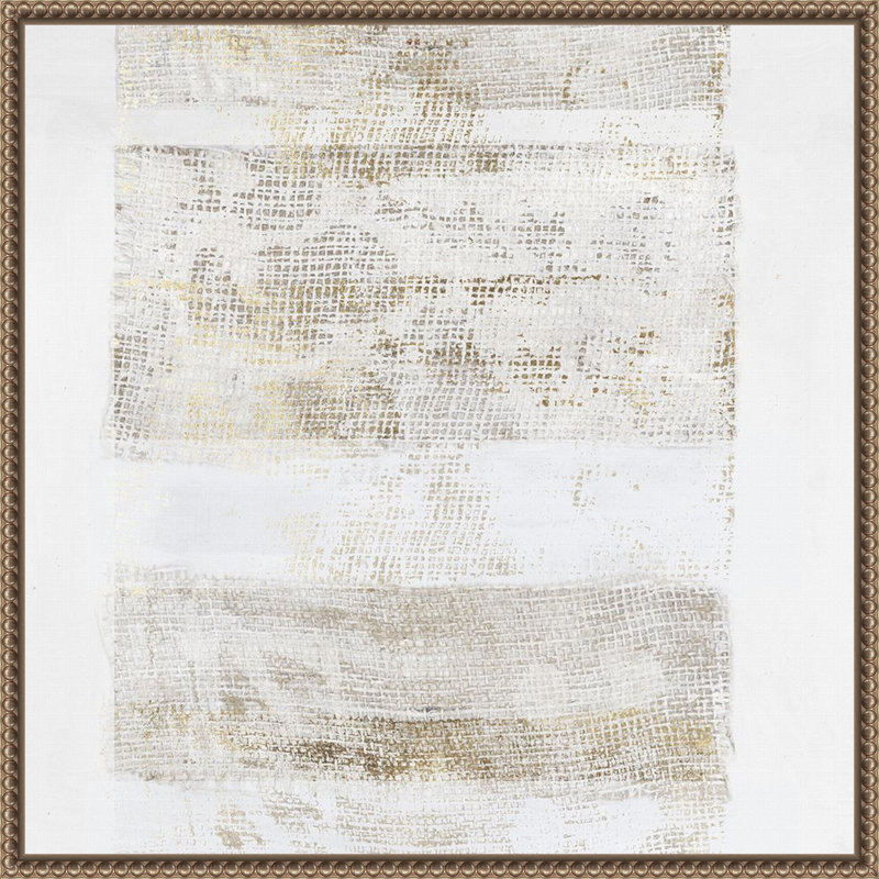Impression sur toile encadrée «Earthy Burlap Impressions», H 22 po x l 22 po