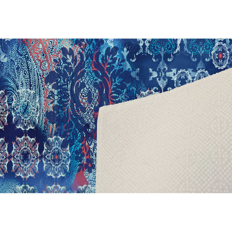 Soft Hall Carpet 2.6 x 4.9 Feet | 100% Polyester, 0.04 in Pile Height | Antibacterial, Non-Slip Underside | Woven with 3D Digital Printing | Machine Washable | Durable & Stylish for Entryways & Living Rooms