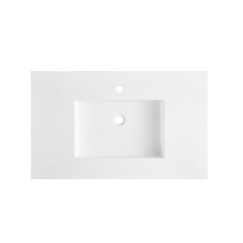 ANZZI Orchard Series 36 po L x 22 po W Console avec comptoir de lavabo blanc brillant