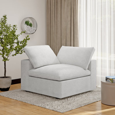 Linen Blend Slipcovered Corner Chair