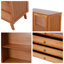 Armoire de rangement autoportante en bambou avec portes en acrylique et 3 tiroirs Aamanee