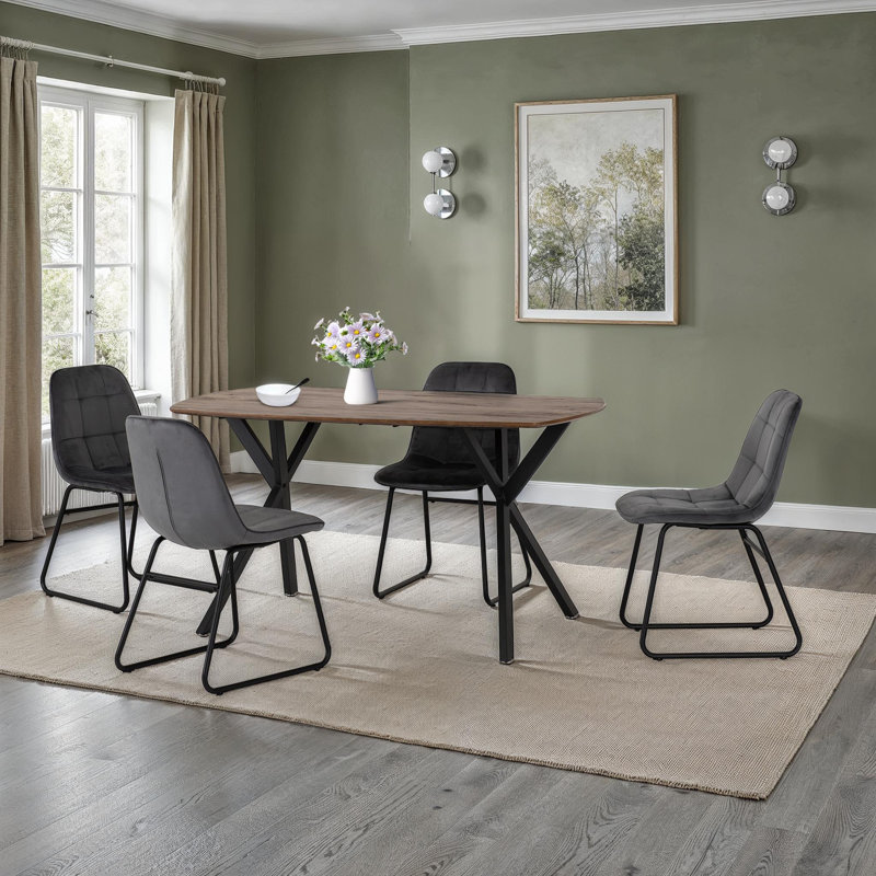 Bardin 4 - Person Dining Set, Grey